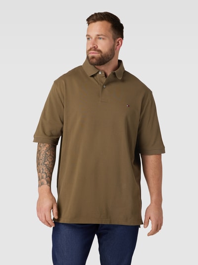 Tommy Hilfiger Big & Tall PLUS SIZE poloshirt met labeldetails Kaki - 4