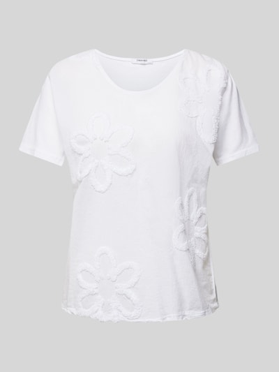 ZABAIONE Blusenshirt mit floralen Applikationen Weiss 1