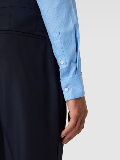 CK Calvin Klein Slim fit zakelijk overhemd met kentkraag, model 'Bari' Bleu - 3