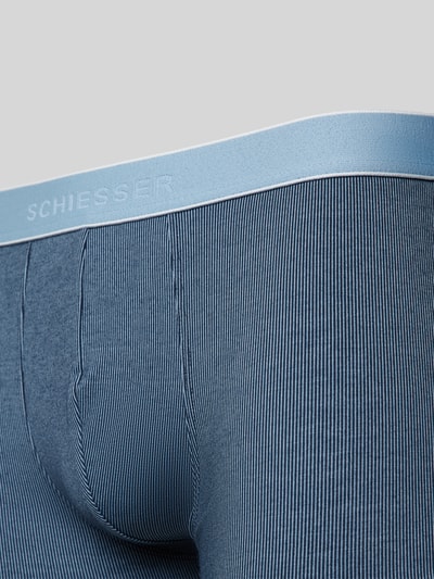 Schiesser Trunks mit Label-Bund Modell 'Duality Function' Blau 2