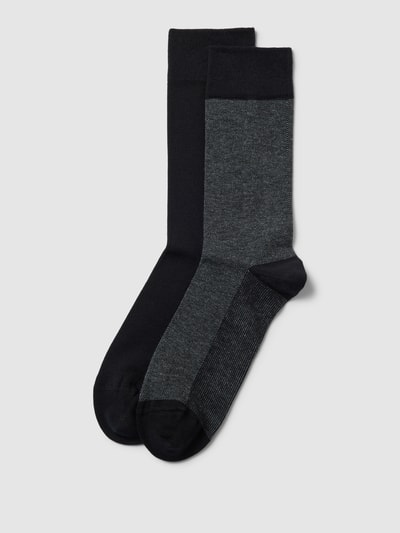 Christian Berg Men Socken mit Label-Detail im 2er-Pack Black 1