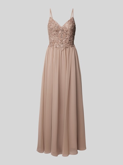 Laona Abendkleid mit V-Ausschnitt Beige 2