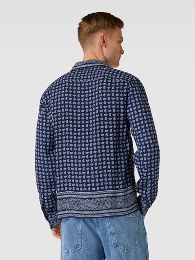 THE KOOPLES Vrijetijdsoverhemd van viscose met reverskraag Marineblauw - 5