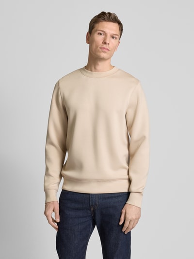 Casual Friday Sweatshirt mit gerippten Abschlüssen Modell 'Sebastian' Stein 4