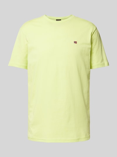 Napapijri T-Shirt mit Rundhalsausschnitt Modell 'SALIS' Neon Gelb 2