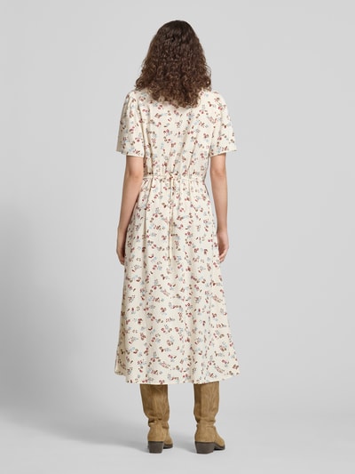 Marc O'Polo DENIM Tailliertes Freizeitkleid aus Viskose-Baumwoll-Mix Offwhite 5