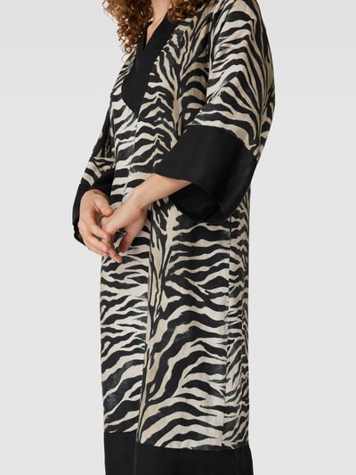 tonno & panna Blousejurk met dierenprint, model 'Octavia' Zwart - 3