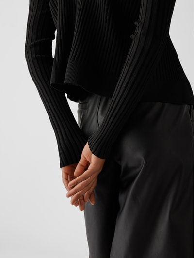 Jacquemus Strickjacke mit Logo-Detail Schwarz 6