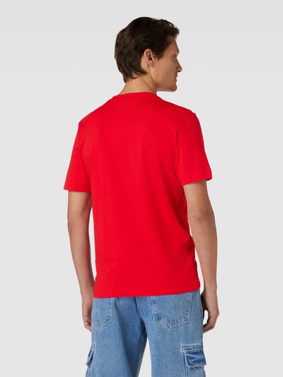 Tom Tailor T-Shirt mit Label-Print und Rundhalsausschnitt Rot 5