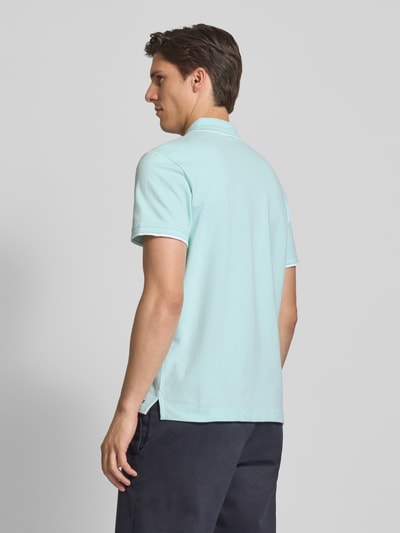 Tom Tailor Regular Fit Poloshirt aus Baumwoll-Mix Hellgruen Melange 5