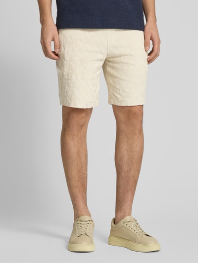 BOSS Regular Fit Bermudas mit Strukturmuster Modell 'Lamson' Offwhite 4