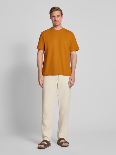 Tom Tailor Regular Fit T-Shirt aus Baumwoll-Mix Senf 1