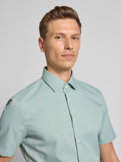 Jake*s Slim fit zakelijk overhemd in design met korte mouwen Lichtgroen - 3