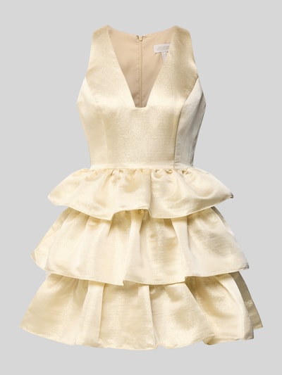 Adrianna Papell Cocktailkleid aus Satin im Stufen-Look Gold 2