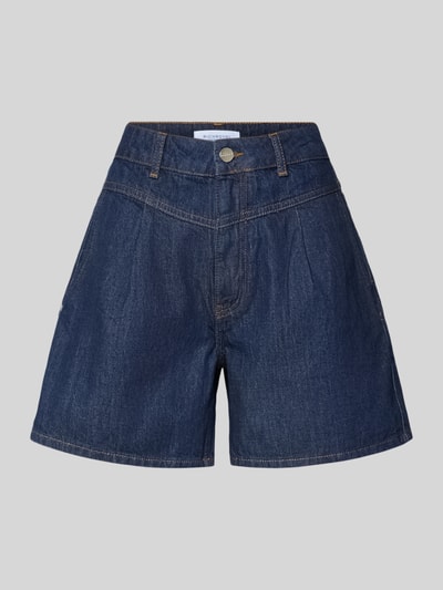 Produktfoto, Jeansshorts mit Eingrifftaschen von Rich & Royal in Dunkelblau, Reine Baumwolle, Regular-Fit, Knopf-Reißverschluss, Bundweite 37 cm, Innenbeinlänge 14 cm