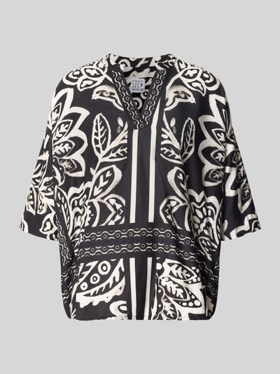 Emily Van den Bergh Blusenshirt mit V-Ausschnitt BLACK 2