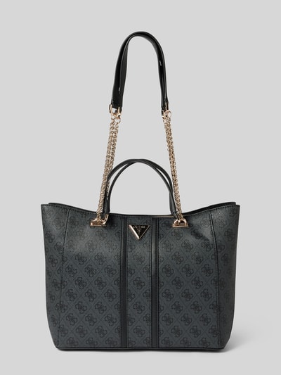 Guess Tote Bag mit Label-Applikation Modell 'NOREEN' Graphit 4