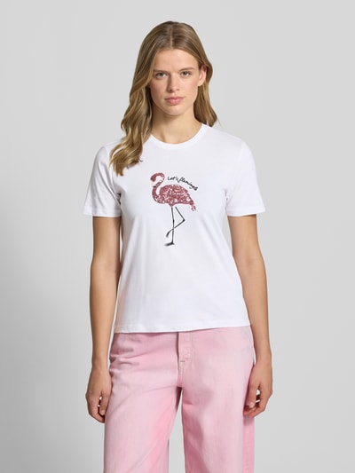 ONLY Regular Fit T-Shirt aus reiner Baumwolle Modell 'KITA' Weiss 4