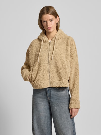 Noisy May Cropped Jacke aus Teddyfell Modell 'CUDDLE' Sand 4