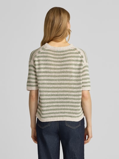 Marc O'Polo Loose Fit Pullover aus Baumwoll-Mix Hellgruen 5