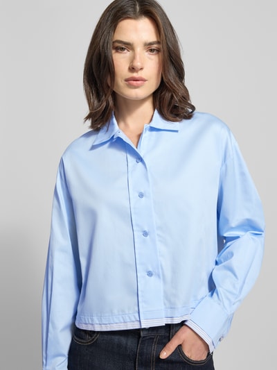Rich & Royal Cropped Hemdbluse in Layering-Optik Hellblau 3