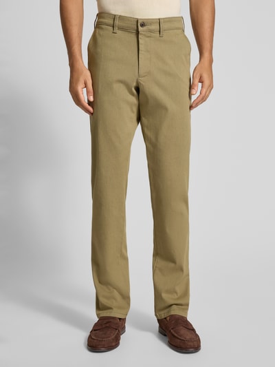 Christian Berg Men Regular fit broek met steekzakken Kaki gemêleerd - 4