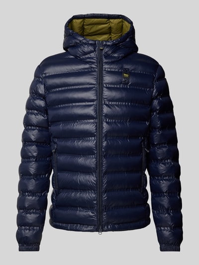 Blauer Usa Gewatteerd jack met tweewegsritssluiting, model 'CHARLES' Marineblauw - 2