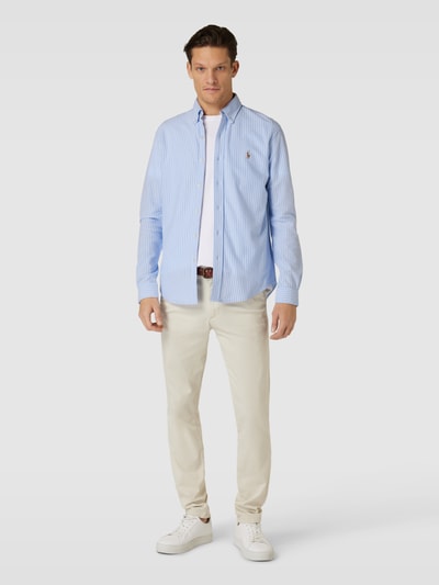 Polo Ralph Lauren Regular fit vrijetijdsoverhemd met streepmotief Lichtgrijs - 1