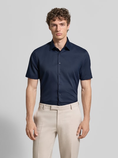 Jake*s Koszula o kroju slim fit biznes z kołnierzykiem typu kent Granatowy 4