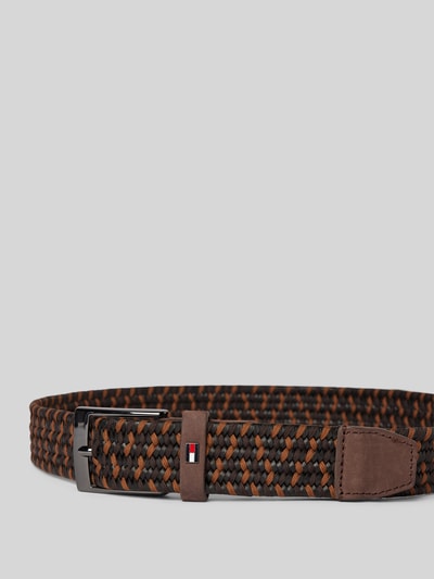 Tommy Hilfiger Leren riem met gevlochten look, model 'ADAN NEW ELASTIC' Middenbruin - 2