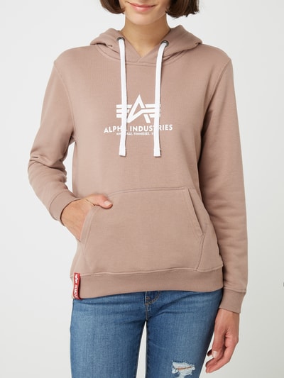 Alpha Industries Bluza z kapturem z nadrukiem z logo  Brudnoróżowy 4