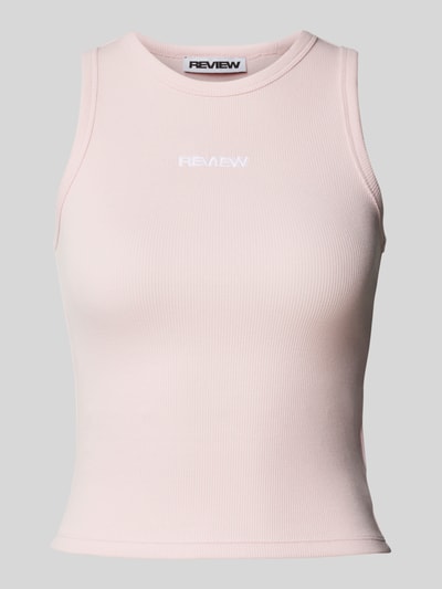 Review Tanktop mit gerippten Abschlüssen Rose 1