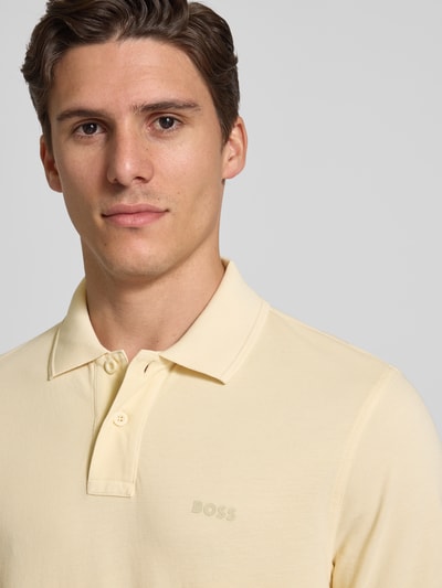 BOSS Orange Regular Fit Poloshirt aus reiner Baumwolle Modell 'PRIME' Ecru 3
