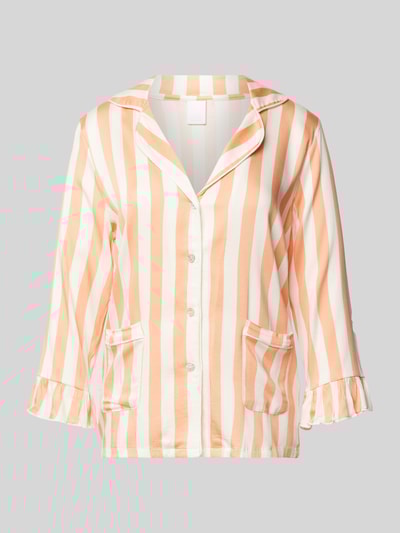 CCDK Copenhagen Góra od piżamy z kołnierzykiem typu resort model ‘Saga’ Koralowy 1