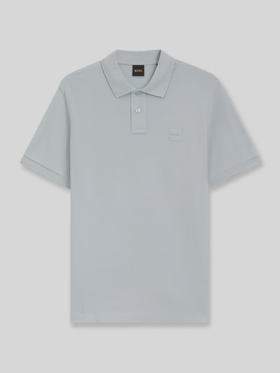 BOSS Orange Regular Fit Poloshirt aus Baumwoll-Mix Modell 'Passenger' Eisblau 2