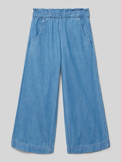 Tom Tailor Wide Leg Jeans aus reiner Baumwolle mit elastischem Bund Blau 1