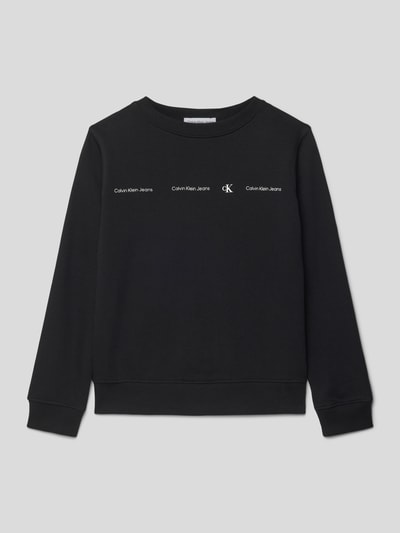 Calvin Klein Jeans Sweatshirt mit Label-Details Modell 'MINIMALISTIC' Black 1