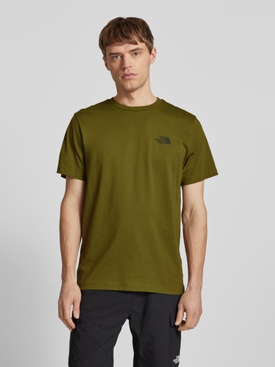 The North Face T-Shirt mit Label-Print Modell 'Simple Dome' Oliv 4