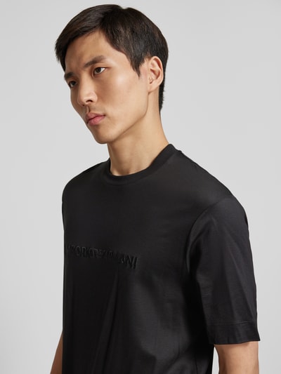 Emporio Armani T-Shirt mit Label-Stitching Black 3