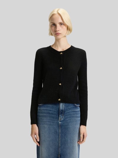 HUGO Regular fit gebreid jack met alpacamix, model 'SIRA' Zwart - 4