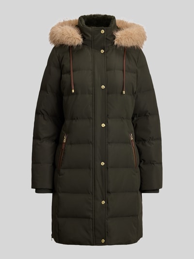 Lauren Ralph Lauren Regular Fit Daunenmantel mit Besatz aus Webpelz Gruen 2