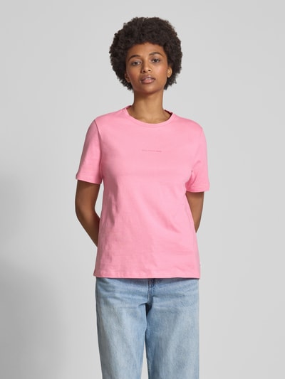 Marc O'Polo Denim T-shirt met labelprint Felroze - 4