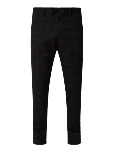 REVIEW Tailored fit chino met tunnelkoord Zwart - 2