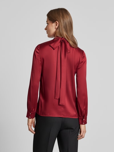 Max Mara Studio Regular Fit Bluse mit Seide-Anteil mit Stehkragen Modell 'MARAT' Bordeaux 5