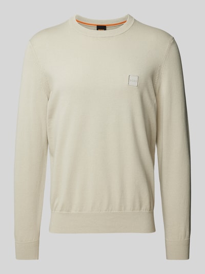 BOSS Orange Strickpullover mit  Kaschmir-Anteil Modell 'Kanovano' Beige 2