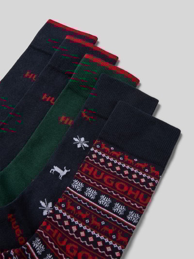 HUGO Strümpfe aus Baumwoll-Mix im 5er-Pack Rot 2