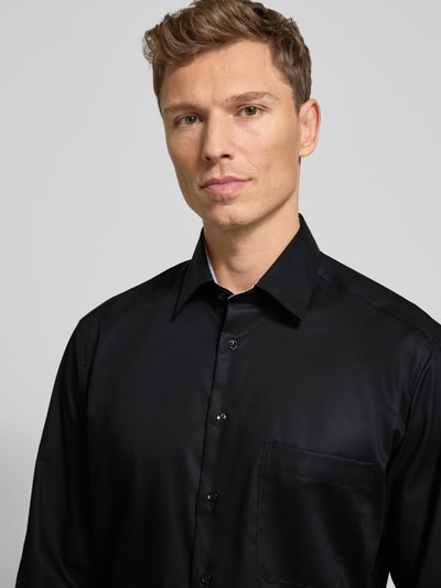 ETERNA Comfort Fit Businesshemd mit Knopfleiste Black 3