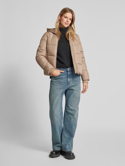 Pieces Steppjacke mit Kapuze Modell 'BEE' Sand Melange 1