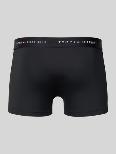 Produktfoto, Trunks mit elastischem Bund mit Label-Intarsien im 3er-Pack von Tommy Hilfiger, unifarben schwarz, Skinny Fit, Stretch-Material
