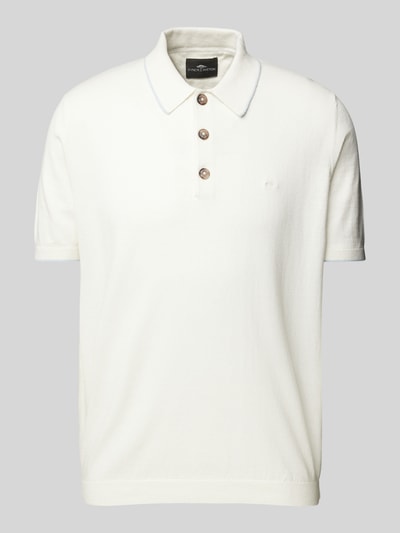 Fynch-Hatton Poloshirt mit kurzer Knopfleiste Offwhite 2